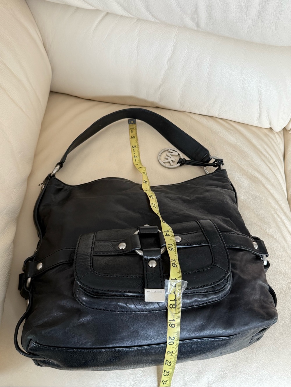 Michael Kors Black Leather Shoulder Bag - Picture 14 of 15